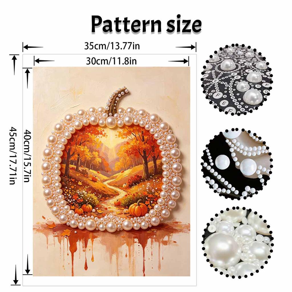 Halloween pumpkin autumn scenery pearl painting art kit handmade diy home decorations