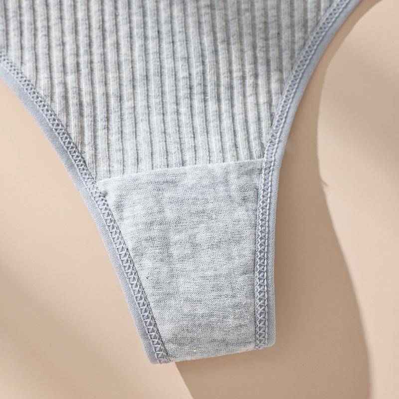 7 шт. Женские стринги трусики хлопок полосатое нижнее белье сексуальное женское белье однотонные интимные удобные трусики мягкие горячие G-стринги S-XL