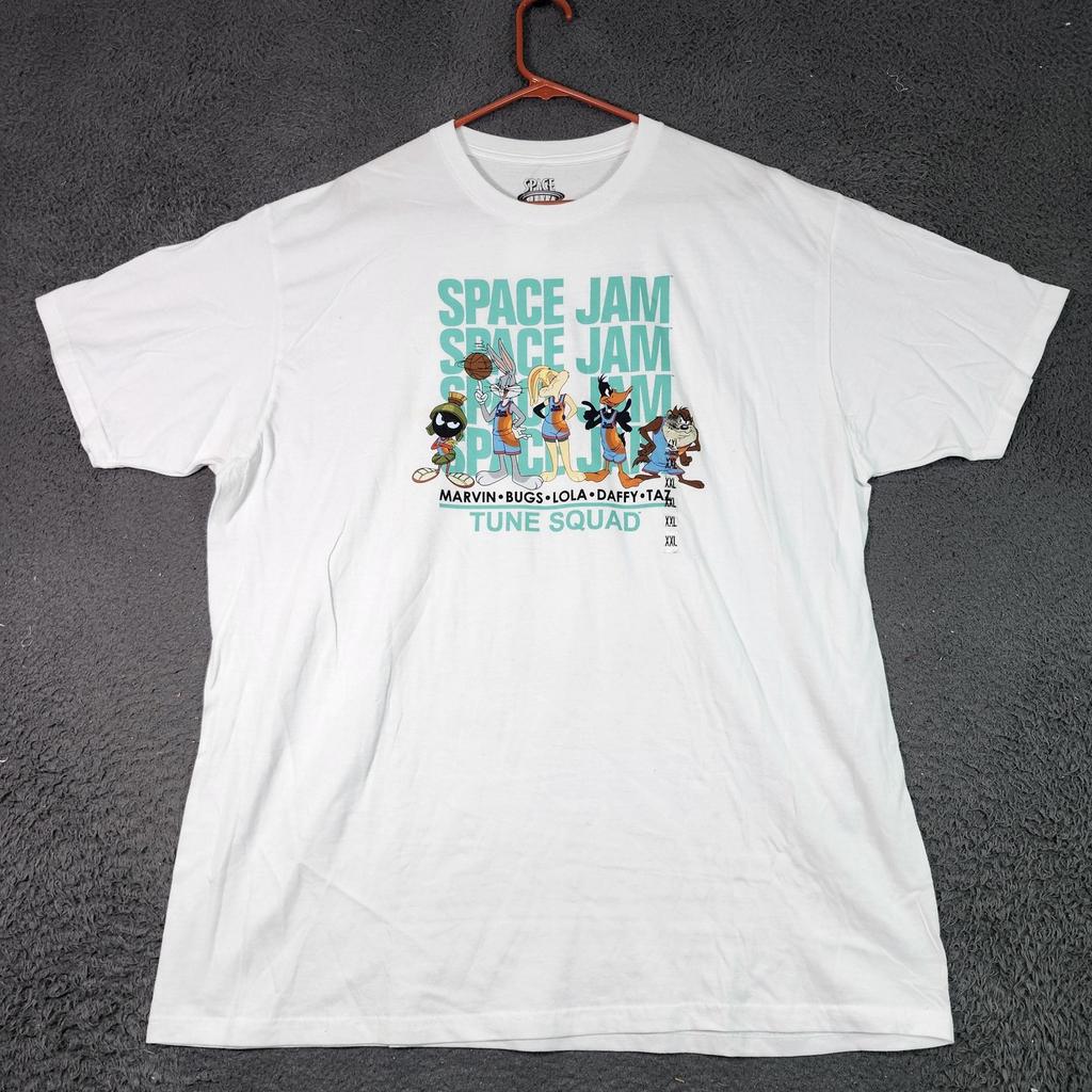 Space Jam A New Legacy Tune Squad Shirt Mens 2XL White Looney Tunes Graphic Tee Unisex T-Shirt