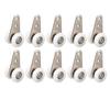 10PCS 23mm Nylon Pulley Stainless Steel Bracket Hanging Wheel Roller for Sliding Door Window White