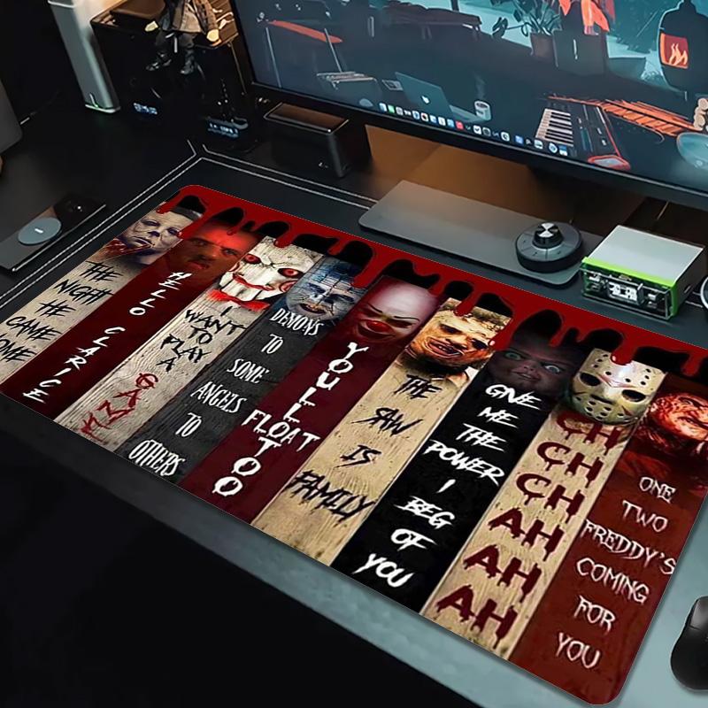 Horror Halloween Color Mouse Pad Large Gaming Table Cushion Non-slip Laptop Tablet Big Mousepad XXL Mat Mini PC Playmat With Lock edge