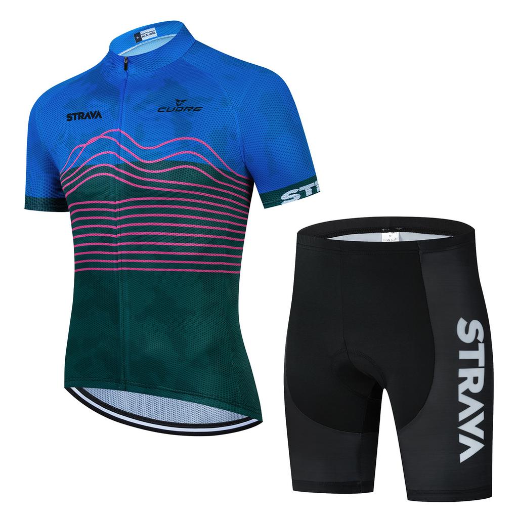 Cycling Suit, Bicycle Mountain Bike Outdoor Breathable Short-sleeved Shorts Suit.