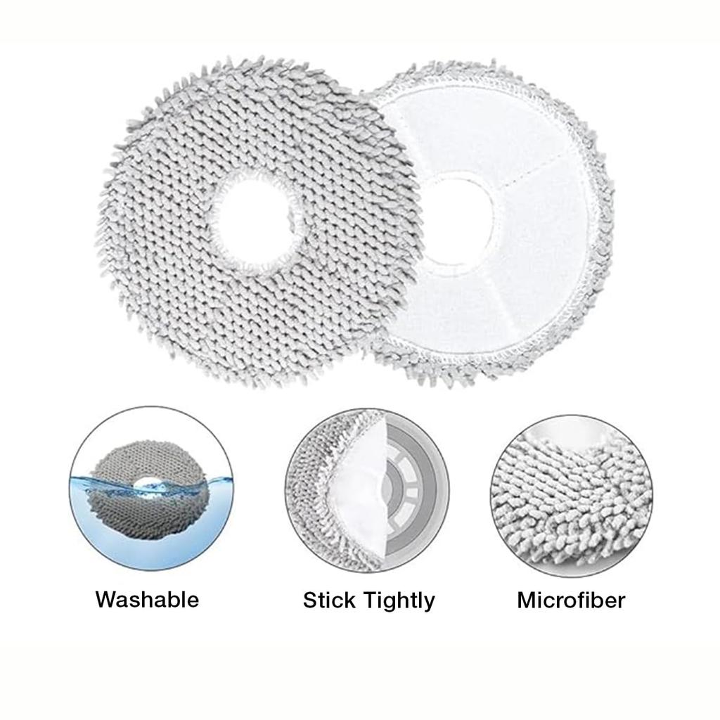 ECOVACS Washable Mop for N30 PRO OMNI Replacement Accessories (4-Pack) Consumables,