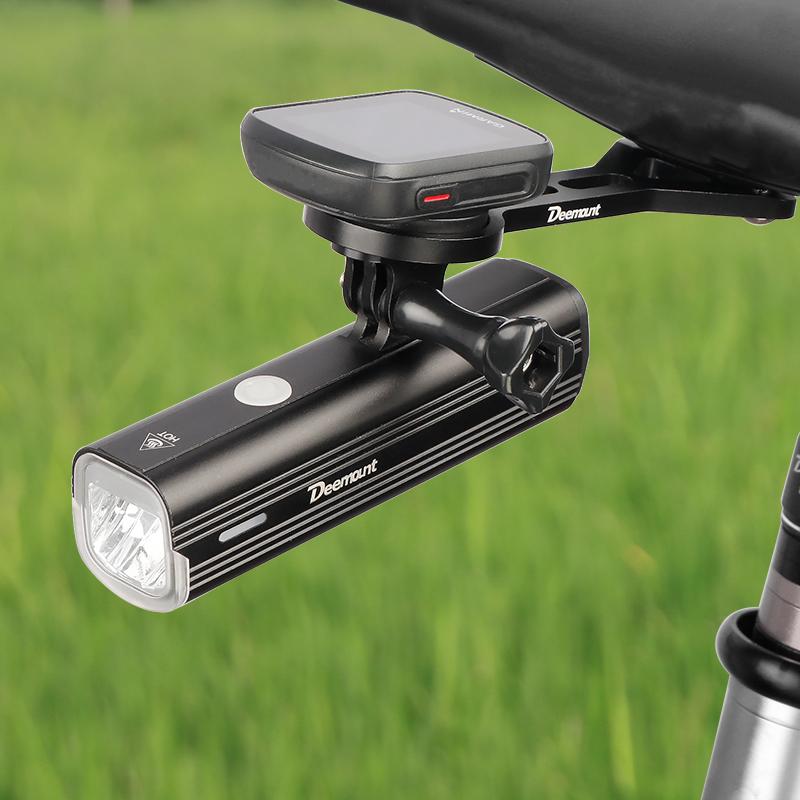 Cycling Computer Stand for Road Bike Integrated Handlebar Fit Garmin Bryton Wahoo Out Front Mount for Gopro Camera Front Light