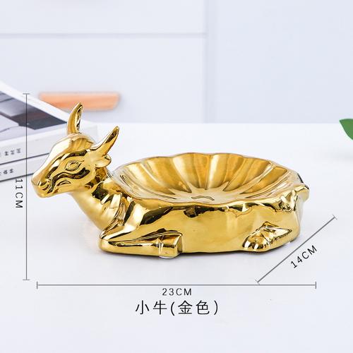 Керамика Животные Хранение Украшения Корова/олень Ящик для хранения ключей Продукты Органайзер Поднос Статуэтка для рабочего стола Изделия ручной работы Украшения Мебель