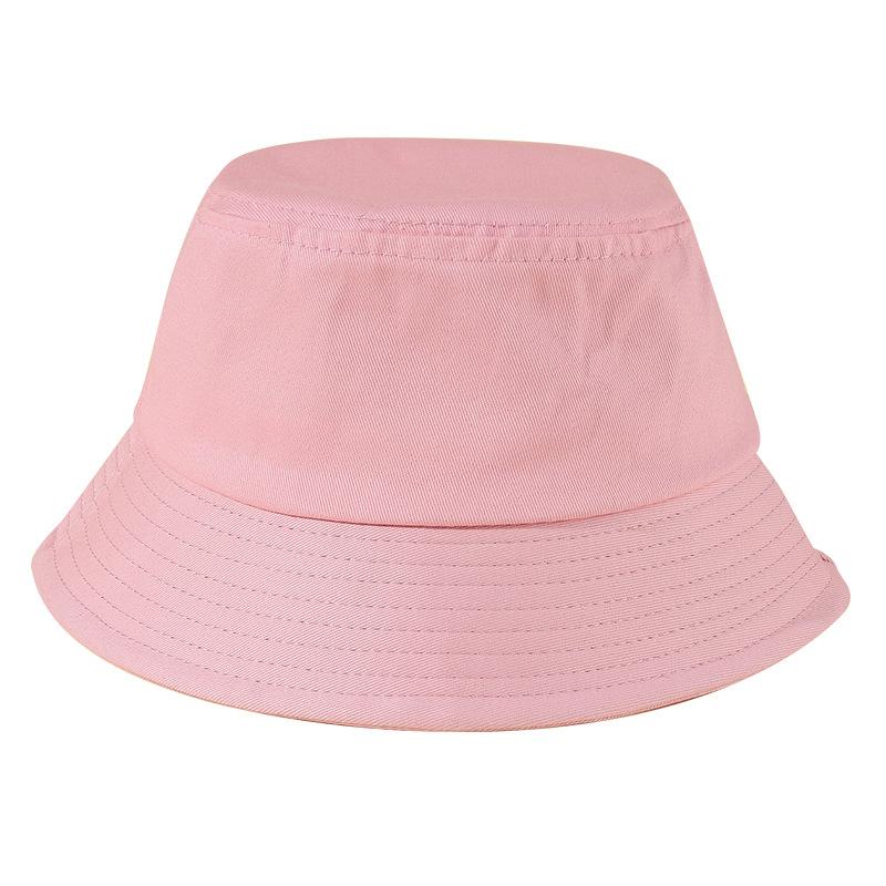 Custom Adult Cotton Bucket Hat Sublimated and Embroidered Wide Brim Round Hat for Summer Outdoor Use Solid Casual Style