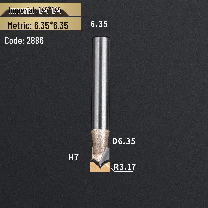 Профессиональный резьбовой нож с острым наконечником из вольфрамовой стали с хвостовиком 1/2" и фреза для обрезки с хвостовиком 1/4" для деревообработки