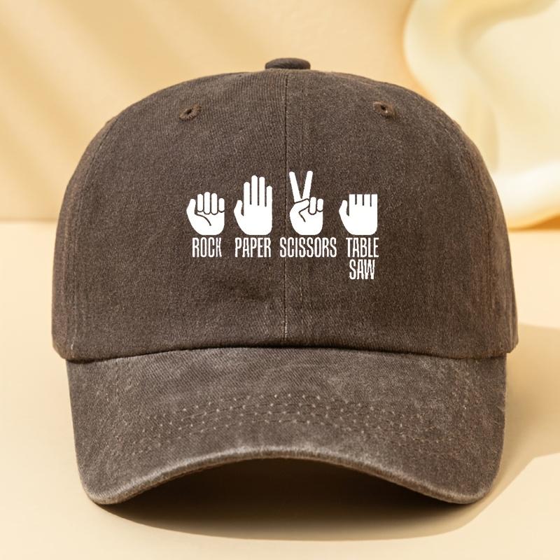 Fun Printed Baseball Cap for Men, Classic European and American Popular Washed Retro Peaked Cap Adjustable