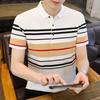 Summer Short Sleeved Polo Shirt Slim Fit Versatile Top Men's Casual Cotton Short Sleeved T-shirt Half Sleeve