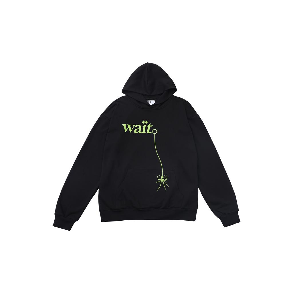 A high-quality SP5DER spider web foam printed hoodie, European and American large-size loose sweater.