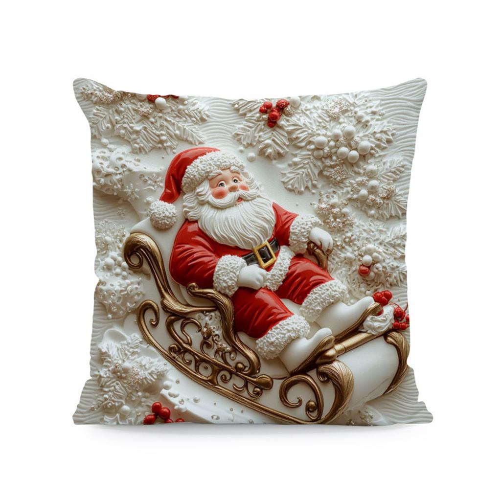 Christmas-themed Gold Pillowcases, Christmas Tree-shaped Cushions, For Home Use, Sofas, And Bedrooms.