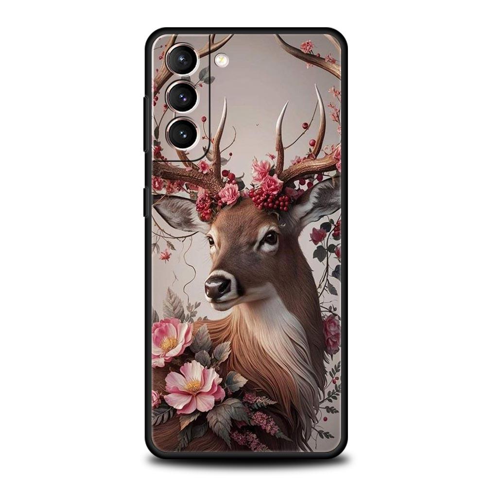 Deer Lichee Pattern Phone Case for Samsung Galaxy S26 S25 S24 S23 S22 S20 S21 FE Ultra S25 Edge Plus 5G Soft TPU Cover Funda Bag