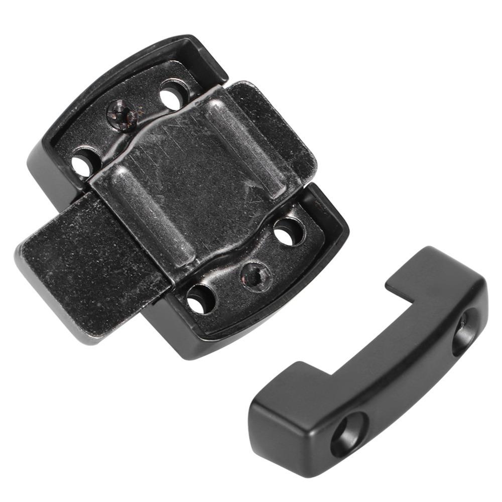 2set Black Rotate Bolt Latch With Screws Cabinet Bolt Latch Household Safety Door Latch Window