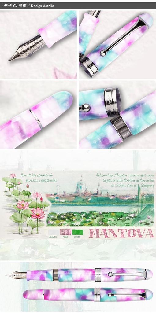 AURORA Fountain Pen Limited To 888 Pieces Mantova Hass CT 18K Inhalation Type Medium Point M 888-VMN-M