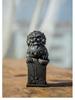 Chinese Cast Iron Stone Lion Desktop Ornament: Cultural Craft for Wealth and Protection.