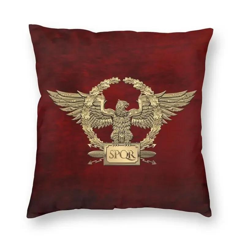 Gold Imperial Eagle Rome SPQR Cushion Cover Roman Empire Emblem Throw Pillow Case for Living Room Pillowcase Home Decorative