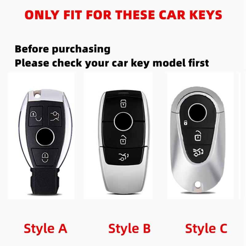 Metal Car Remote Key Cover Case Holder shell Fob Chain For Mercedes Benz A B C E S Class C260L S400L CLA CLS GLC GLS GLE EQE EQS