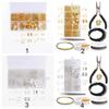 Изысканные ювелирные аксессуары серьги DIY Craft 1 коробка золотисто-серебристого цвета для изготовления ювелирных изделий подарочный набор с инструментами ручной работы