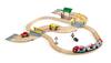 BRIO WORLD Набор для путешествий по железной дороге и автодороге [Набор из 33 деталей] для детей от 3 лет (Деревянная железная дорога) 33209