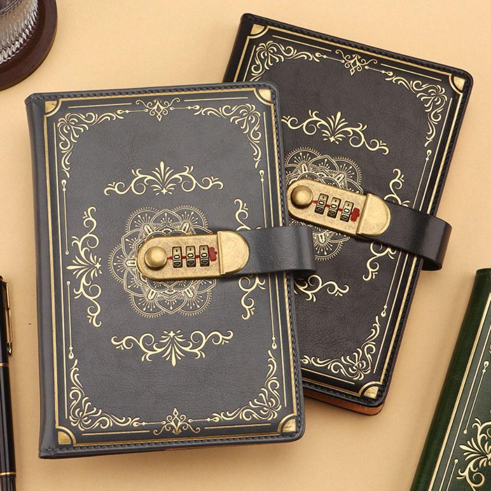 Flower Cover Diary Writing Pads A5  100Sheets Personal Notebook Journal Notebook With Lock  Work