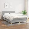 3140457 vidaXL Divan Bed with Mattress Light Grey 140x200cm Fabric