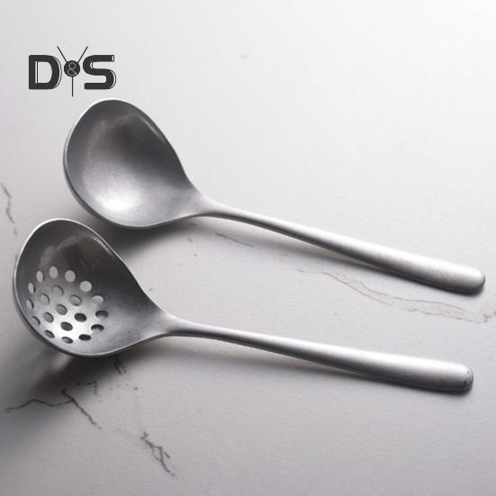 Ретро-ложка для тушения горячего, шумовка, половник для супа, шумовка из нержавеющей стали, дуршлаг, сито, совок для дома, ресторана, кухни, кухонная утварь