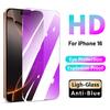 Anti Blue Light Purple Ray Tempered Glass For iPhone 16 15 14 13 12 11 Pro XS Max Mini XR X 6 S 7 8 Plus SE Film Screen Protector