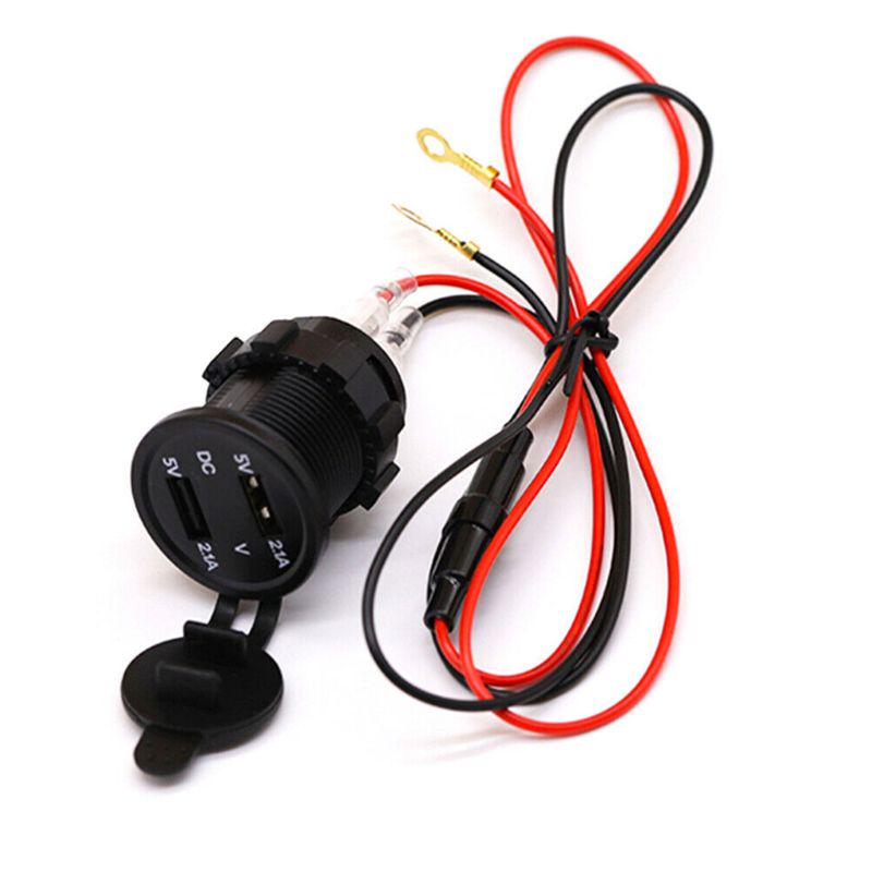 5 В 2,1 А водонепроницаемый двойной порт USB зарядное устройство розетка адаптер питания розетка с дисплеем напряжения вольтметр для 12-24 В автомобиля лодки мотора