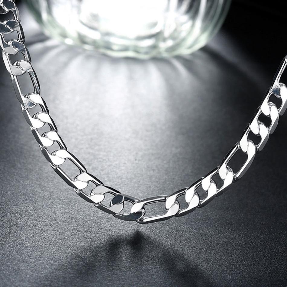 Твердое ожерелье из штампованного серебра 925 пробы для мужчин, классическая кубинская цепочка 12 мм, 18-30 дюймов, подвеска, высокое качество, модные ювелирные изделия, свадьба