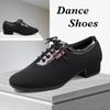 Туфли для современных танцев мужские взрослые из ткани Оксфорд, на мягкой подошве, для латиноамериканских танцев, туфли для преподавателей, на низком каблуке, для танго и бальных танцев