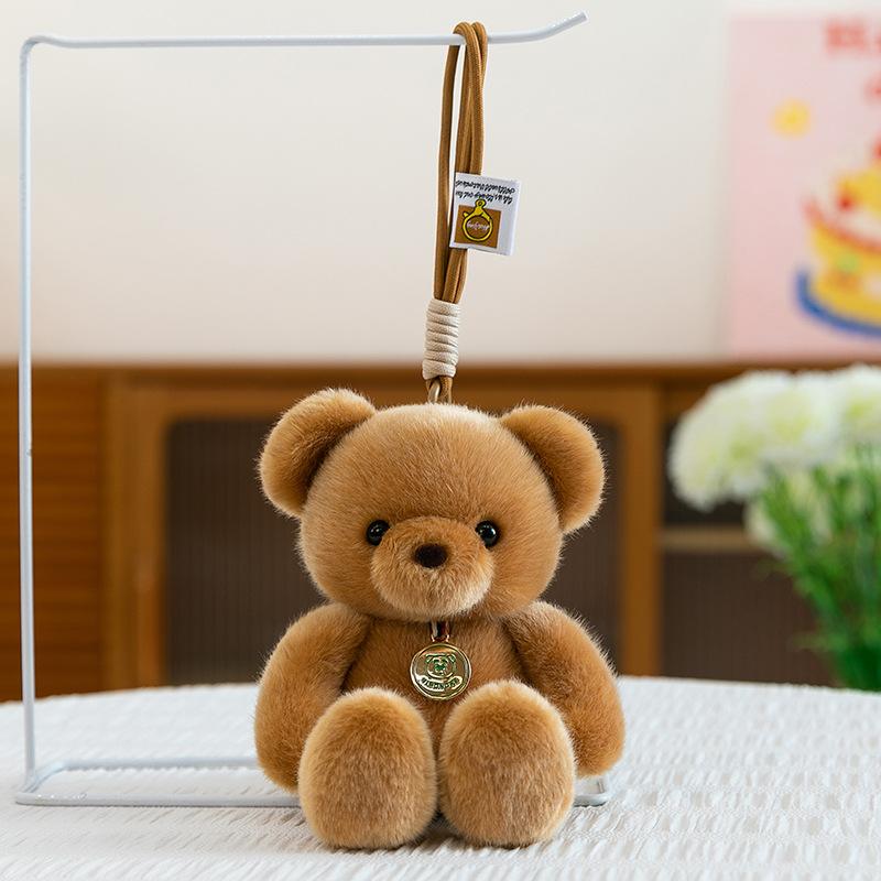 Animal doll pendant dinosaur elephant keychain schoolbag pendant bunny grab machine doll plush toy