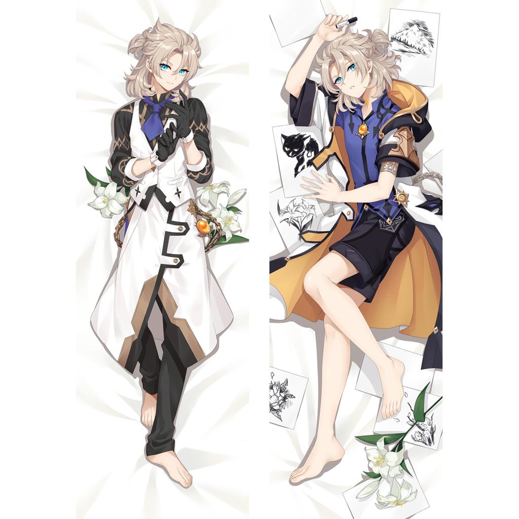 Аниме Genshin Impact Albedo Косплэй Dakimakura обнимающая наволочка для тела чехол для домашней постельных принадлежностей наволочка персиковой кожи