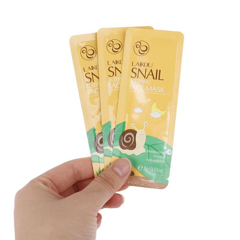 LAIKOU 5шт Улитка маска для лица без мытья портативная дорожная увлажняющая маска против морщин