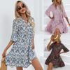 Women's Dress Summer Loose V-neck Casual Short Women's Casual Dresses