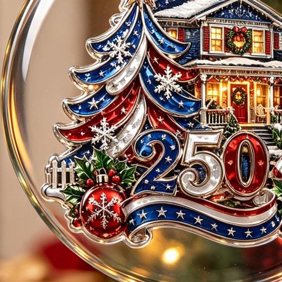 Очаровательные сезонные подвески, Акриловое украшение к 250-летию, Двустороннее праздничное украшение, Продуманный подарок для близких