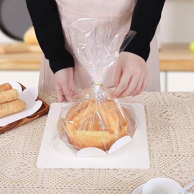 Прозрачные шифоновые пакеты для упаковки тортов и хлеба