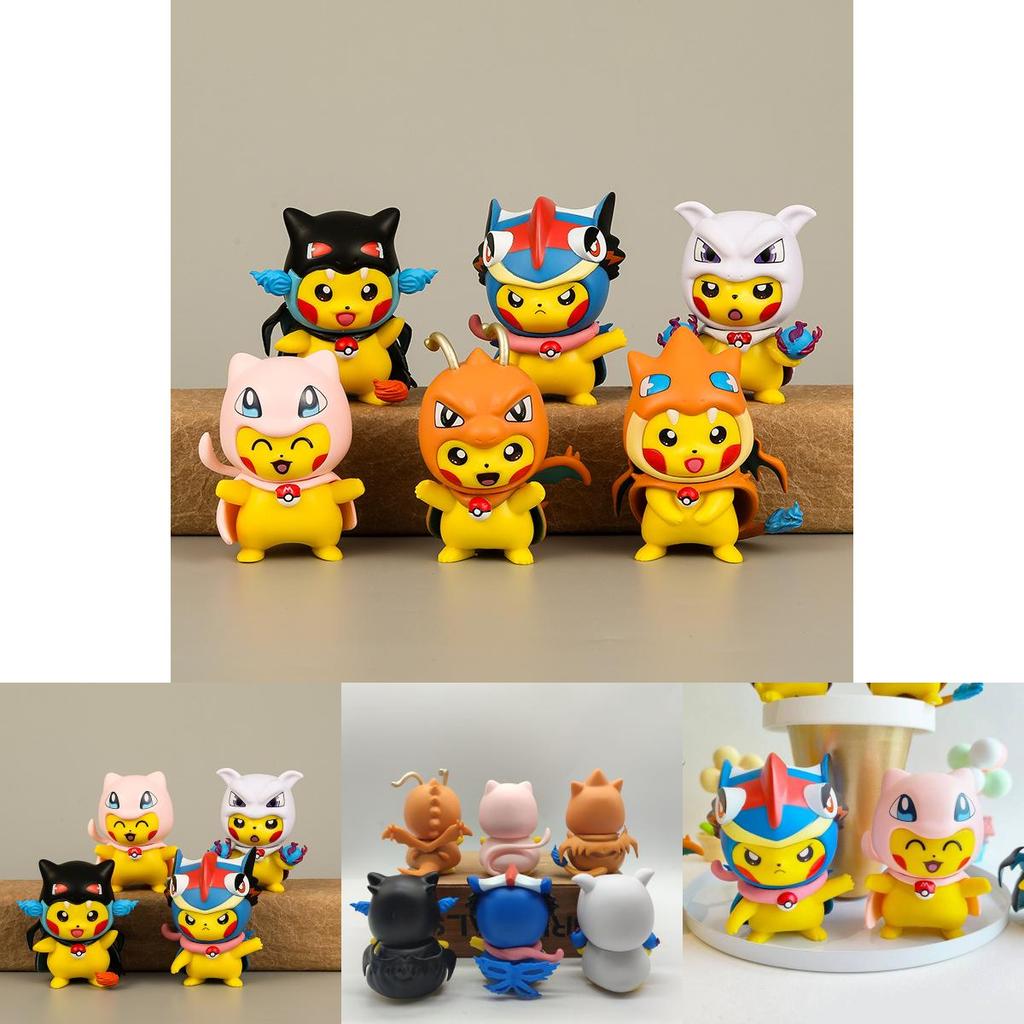 Adorable Pikachu Figurines Cartoon Character Pvc Toy Set For Fans