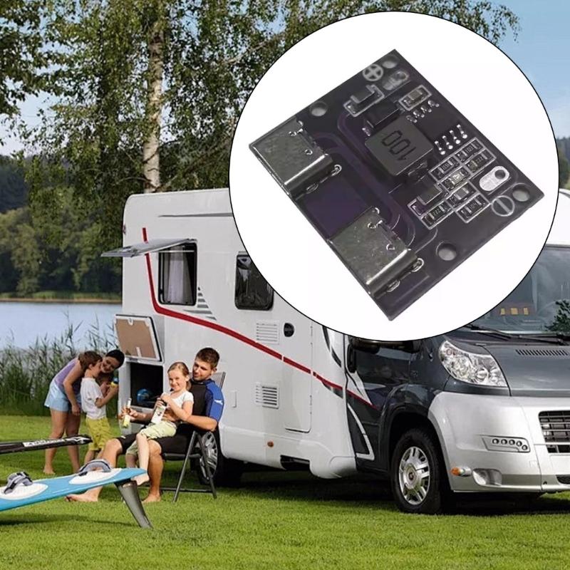 Two Type C USB Voltages Regulator Module 9V 36V Wide Input Ranges 5V 3A Stable Output With LED Indicator