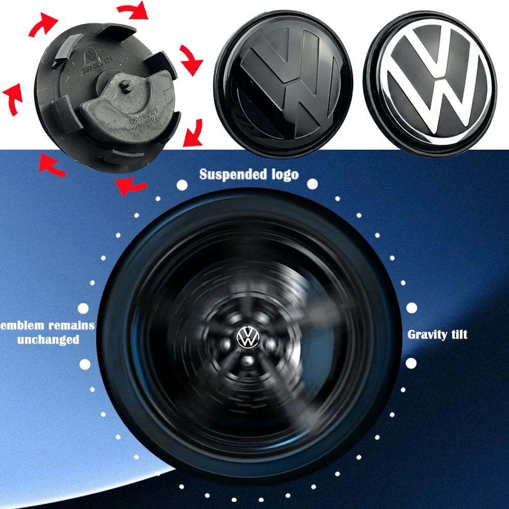 For Volkswagen VW Golf 5 6 7 Passat B6 B7 B8 Tiguan Polo Jetta GTI 3B7601171 4pcs 56mm 65mm Floating Wheel Center Caps Hub Cover zl7