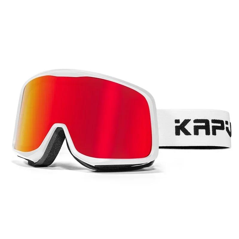 Kapvoe UV400 Снежные Очки Лыжные Сноубордические Солнцезащитные Очки Лыжная Маска для Мужчин Женщин Антизапотевающие Линзы Комплект Защиты Очки для Снегохода