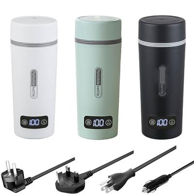 Умный 4-ступенчатый кипятильник, электрическая чашка с подогревом, портативный, для автомобиля, улицы, школы, термостат, подогреваемый чайник, бутылка для горячей воды 220В 110В 12В