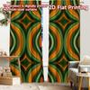 2pcs, 2D FLAT PRINTING Curtains (Without Rod) Retro Waves Modern Fashionable Curtainments Prints Light Filtering Curtains