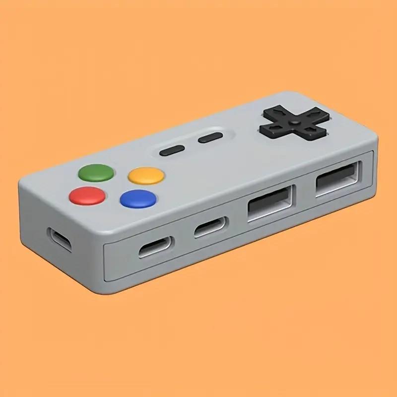Портативный креативный USB-хаб 4-в-1, USB-расширитель с 2 портами Type-C и 2 портами USB, Plug and Play без драйверов