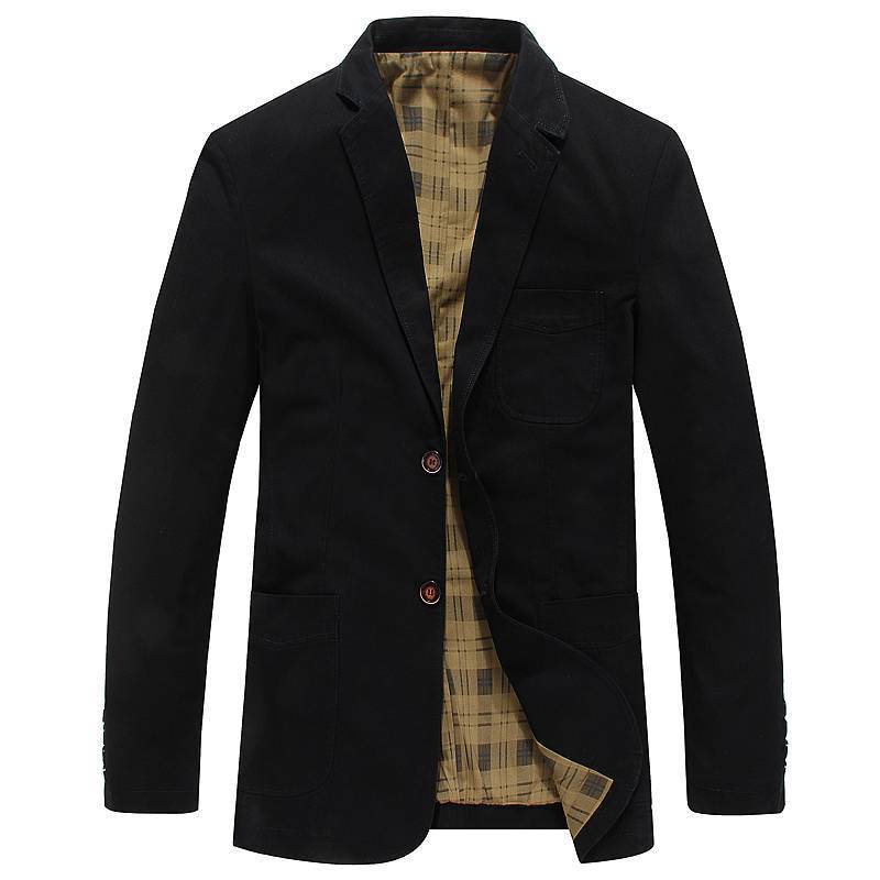 Spring and Autumn Men's Suit Collar Jacket Cotton Business Casual Jacket Men's Thin Coat Suit