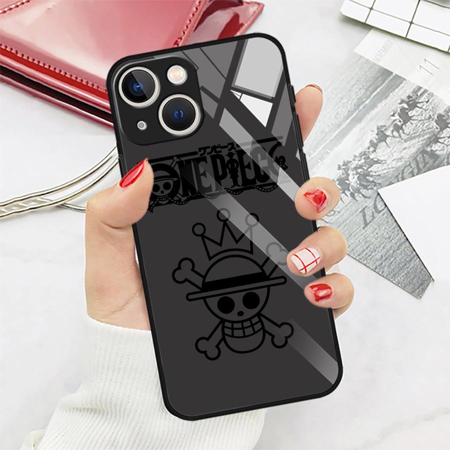 Стеклянный чехол-кейс с логотипом аниме OneS P-ieceS для iPhone 17 Pro Max 11 XR 12 15 Plus 8 16 13 Air 14