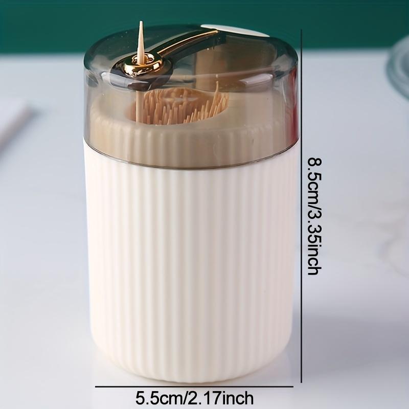 1pc Automatic Toothpick Dispenser, Plastic, No Power Required, Convenient Press Release Button, Kitchen and Dining Table Accessory