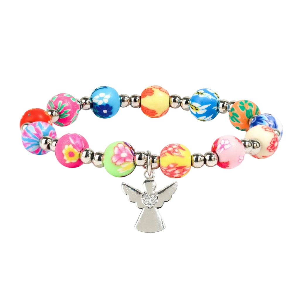 Нежный браслет из жемчужных бусин с подвеской в виде ангела-хранителя, религиозная цепочка на запястье, подарок для девочек на церемонию первого причастия