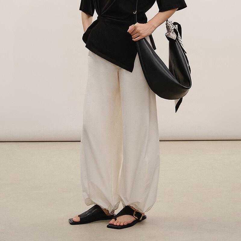 LESS 2Q4E14950 Casual Loose Banana Pants