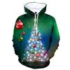 Толстовки с капюшоном с рисунком рождественской елки для мужчин 3D The Perfect Tree Printed Hooded Sweatshirts Kids Fashion Winter Pullover Pop Hoodie
