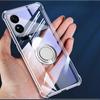 Ударопрочный прозрачный мягкий чехол с подушками безопасности для Xiaomi 17 Pro Max Mi17 17pro Прозрачный силиконовый TPU чехол-подставка с магнитным кольцом